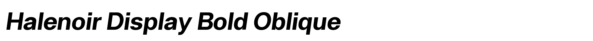 Halenoir Display Bold Oblique image